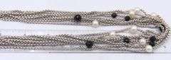 David Yurman Black onyx and pearl 8 strand necklace
