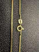 14k Yellow Gold Solid Box Link Chain 1mm Necklace 18"