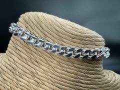 Sterling Silver Solid Miami Cuban Link Chain 6.8mm 925 Italy Box Lock Bracelet 8"