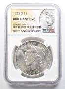 BU 1923-D Peace Silver Dollar NGC