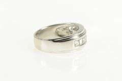 14K White Gold 2.10 Ctw Princess & Baguette Diamond Band Ring