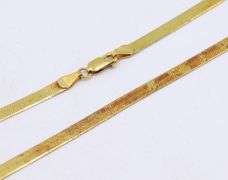 Italian 925 sterling silver herringbone chain necklace