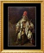 Vintage Rembrandt van Rijn, Old Man with Red Cap
