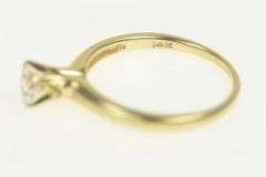 14K Yellow Gold 1940's 0.49 Ct Diamond Solitaire Engagement Ring