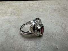 Sterling Silver Gemstone Natural Garnet Ring Size 6