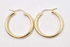 Simply Elegant 14K Yellow Gold Hoop Earrings