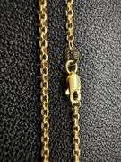 10k Yellow Gold-Hollow Cable Chain Round Rolo Link 2mm Necklace 22"