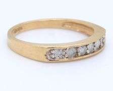 10kt Yellow gold 6 stone diamond band