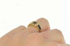 18K Yellow Gold 0.78 Ctw LeVian Sapphire Diamond Halo Ring