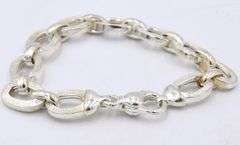 925 Sterling silver oval link Versache style bracelet