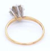 10kt Yellow gold flower style diamond ring