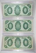 Lot (3) 1891 $1 Treasury Large Size Notes - Consecutive PH