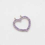 Natural 7.50 CT Pink Rose De France Amethyst Heart Pendant