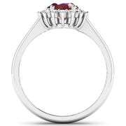 14KT White Gold 2.30ct Ruby and Diamond Ring
