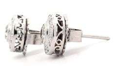 0.80ctw Round Diamond Halo Stud Earrings in 14K