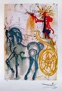 Pencil Numbered Salvador Dali, Le Cheval de Triomphe