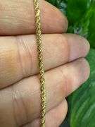 14k Yellow Gold Diamond-Cut Solid Rope Link Chain 1.9mm Necklace 20"