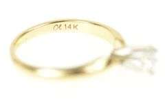 14K Yellow Gold 0.25 Ct Diamond Solitaire Classic Engagement Ring
