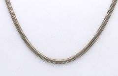 Italian 925 sterling silver mesh chain necklace