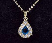 Mystical 14K Yellow Gold Diamond Evil Eye Protection Pendant Necklace