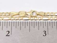 Handsome 14K Yellow Gold Figaro Chain Necklace
