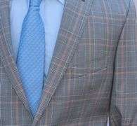 Handsome Glen Plait Slim Fit  Suit, Made in Italy