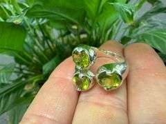 Sterling Silver Natural Gemstone Perdiot Ring Size 7