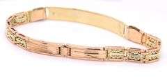 Vintage 2 tone gold ID bracelet