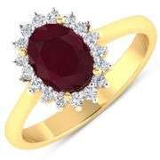 14KT Yellow Gold 2.30ct Ruby and Diamond Ring
