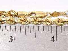 Charming 14K Yellow Gold Rope Chain Necklace