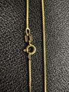 14k Yellow Gold Solid Box Link Chain 0.7mm Necklace 16"