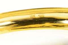 18K Yellow Gold 17.90 Ctw Sapphire Diamond Pave Bangle Bracelet