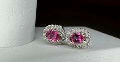 Sparkling Mind Blowing 1.75 Cttw Natural VVs1 Brilliant Pink Topaz Earrings