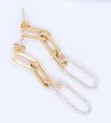 14kt Yellow gold diamond dangle earrings