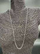 10k White Gold Solid Franco Wheat Rope Chain 1mm Necklace 24"