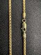 10k Yellow Gold-Hollow Round Box Link Chain 2.3mm Necklace 18"