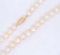 7-8mm White fresh water pearl necklace