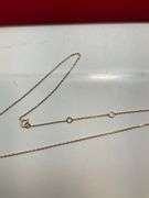 BRAND NEW 14K ROSE GOLD AND DIAMOND CHAIN WITH PENDANT