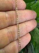 14k Yellow Gold-Hollow Pave Figaro Link Chain 2.6mm Necklace 22"