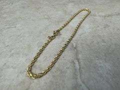 10k Yellow Gold-Hollow Diamond-Cut Rope Link Chain 1.9mm Bracelet 8"