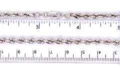 Rope chain necklace in 14kt white gold