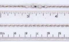 14kt White gold rope chain necklace