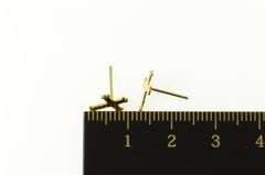 Gold Filled Cross Christian Faith Communion Stud Earrings