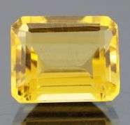 Vivid golden 4.52ct emerald cut Citrine