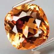 Glittering 7.13ct peach champagne Imperial Topaz