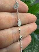 925 Sterling Silver Cross & Virgin Mary Rosary Bracelet Catholic Jewelry
