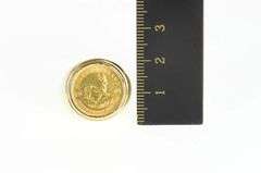 14K Yellow Gold 1981 ⅒ Oz Krugerrand South African Gold Coin Ring
