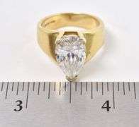 Sterling Silver Vermeil CZ ring