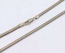Italian 925 sterling silver mesh chain necklace