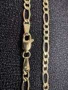 10k Yellow Gold-Hollow Figaro Link Chain 3.3mm Necklace 20"